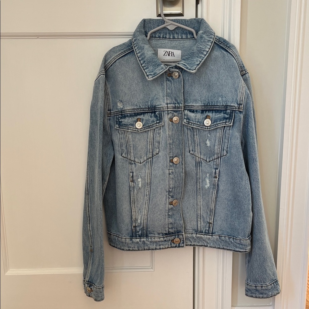 Zara Kids Washed Blue Denim Jacket